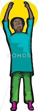 Fit Senior Citizen Stock Illustration