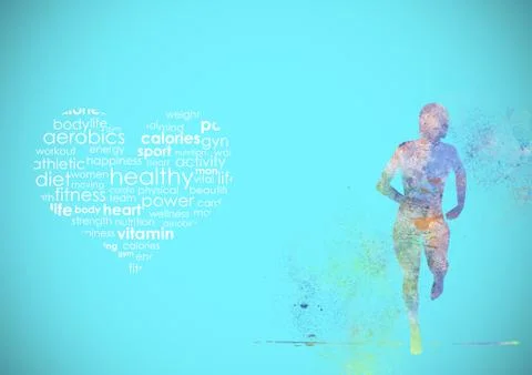 Fitness abstract background Illustrazione stock