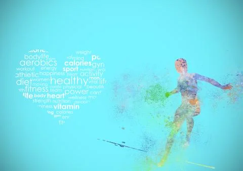 Fitness abstract background Stock Illustration