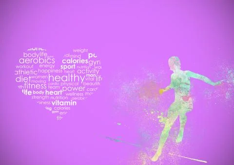 Fitness abstract background Stock Illustration