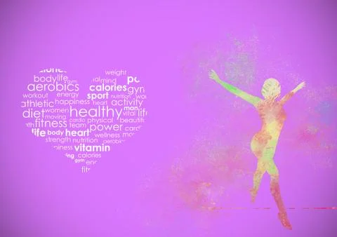 Fitness abstract background Stock Illustration