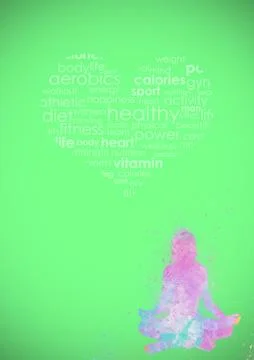 Fitness abstract background Illustrazione stock