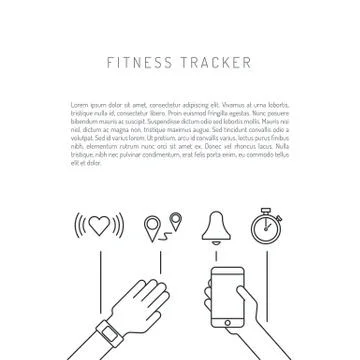 Fitness activity tracker Illustrazione stock