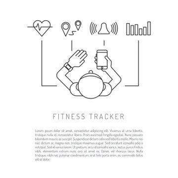 Fitness activity tracker Stock Illustration