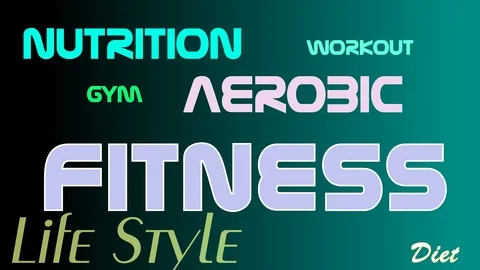 Fitness animated text Stock Footage 116264276