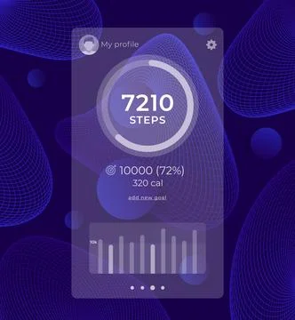 Fitness app, activity tracker ui design, vector Stock Illustration
