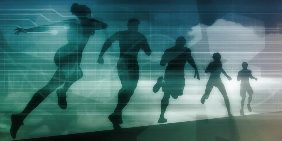 Fitness App Tracker Illustrazione stock