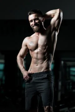 Fitness Athlete With 6 Pack Stock Photos