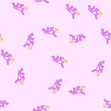 Fitness badminton vector seamless pattern Stock Illustration