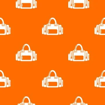 Fitness bag pattern vector orange 스톡 일러스트