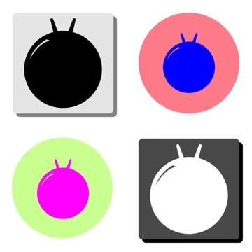 Fitness ball kangaroo. flat vector icon Ilustración de archivo
