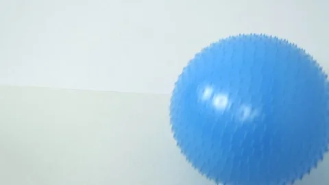 Fitness ball in studio Stock Footage 69956602
