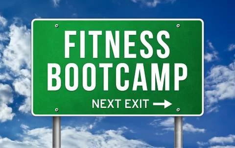 Fitness Bootcamp - next exit Stock Illustration