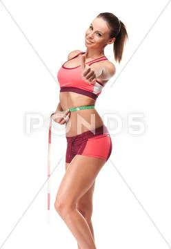Fitness brunette. Stock Photos