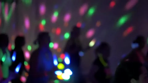 Fitness Class in a dark setting - Slow Motion - Out of Focus - Light Bokeh Video stock 67754862