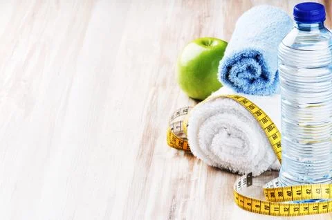 Fitness concept with copyspace Stock Photos