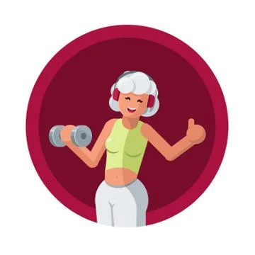 Fitness concept illustration Illustrazione stock