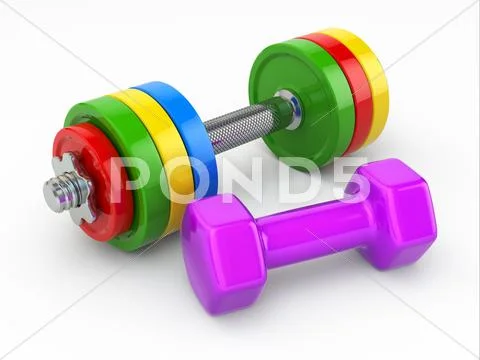 Fitness concept.dumbbell weights Stock Illustration