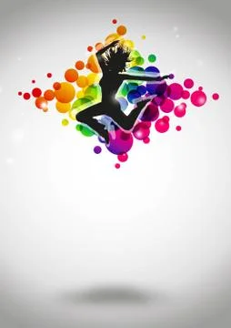 Fitness dance background Stock Illustration