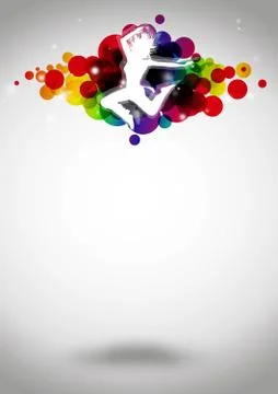 Fitness dance background Stock Illustration