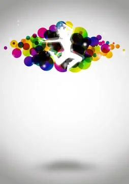Fitness dance background Stock Illustration