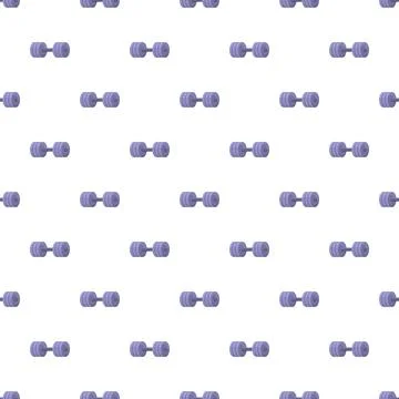Fitness dumbbells repeating pattern for workout training Stock Illustration