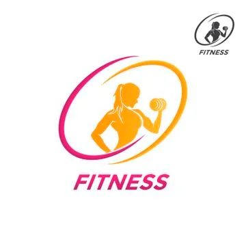 Fitness emblems, logo design Stock Illustration