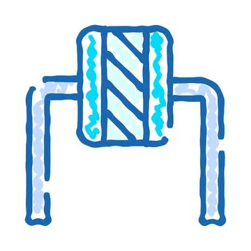 Fitness equipment ab roller exercise icon concept Illustration
