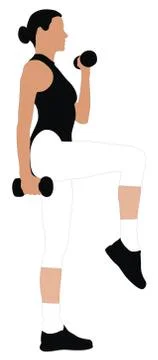 Fitness exercises Stock Illustration