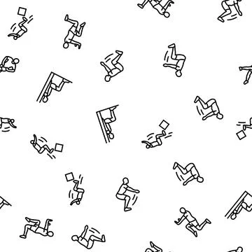 Fitness exercises leg seamless pattern vector Illustrazione stock