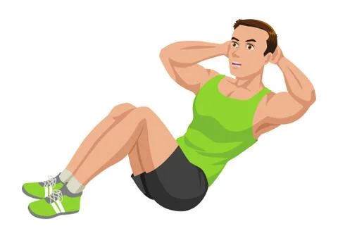 Fitness Exercising Stock Illustration