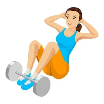 Fitness Exercising Stock Illustration