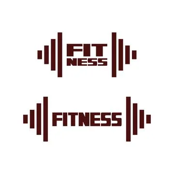 Fitness flat logo Stock Illustration