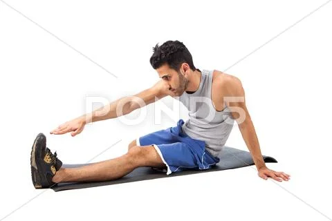 Fitness on the floor Stock Photos