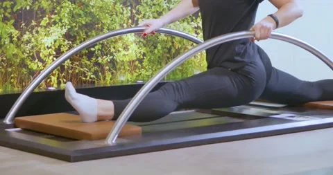 Fitness girl Stretching Stock Footage