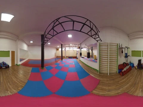 Fitness Hall 360 Stock Footage 77476712