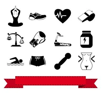 Fitness icon  Stock Illustration
