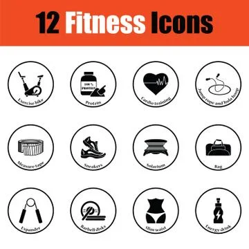 Fitness icon set Stock Illustration