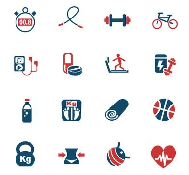 Fitness icon set Stock Illustration