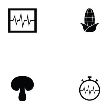 Fitness icon set Illustrazione stock
