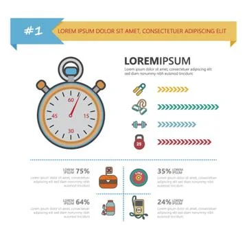 Fitness Infographic 스톡 일러스트