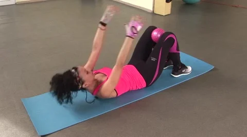 Fitness instructor showing exercises Stock Footage 42296610