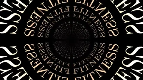 FITNESS Keyword Animation, 3D Pattern, Background Loop. Health concept. Vídeos de archivo 252080633