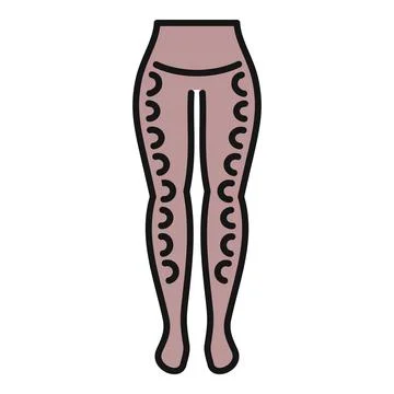 Fitness leggings with pattern design flat icon Stock Illustration