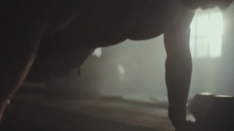 Fitness man doing push ups 스톡 동영상 236181263