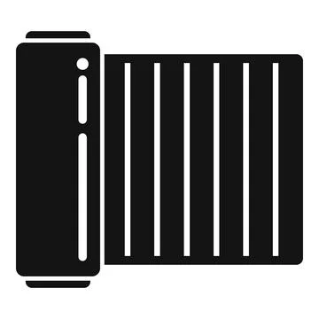 Fitness mat icon simple vector. Yoga carpet 스톡 일러스트