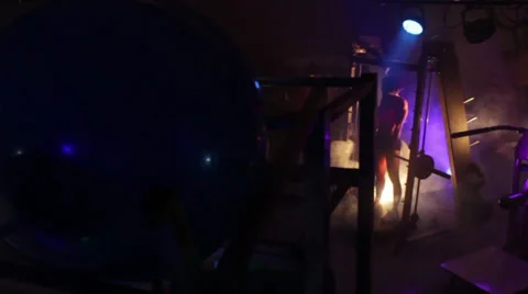 Fitness Model Posing at Gym  Stock Footage 32399079