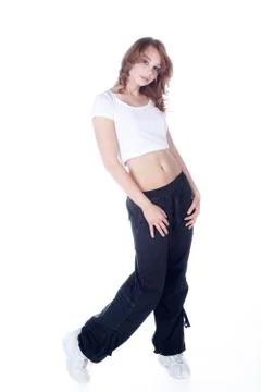 Fitness model posing standing Stock Photos