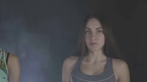 Fitness models in the gym Stock Footage 73107736