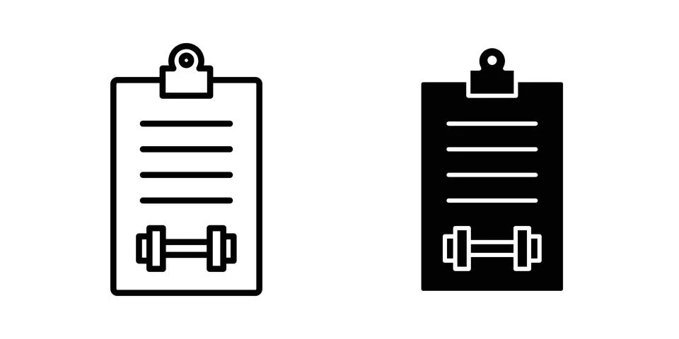 Fitness plan icon vector design illustrations Stockillustratie